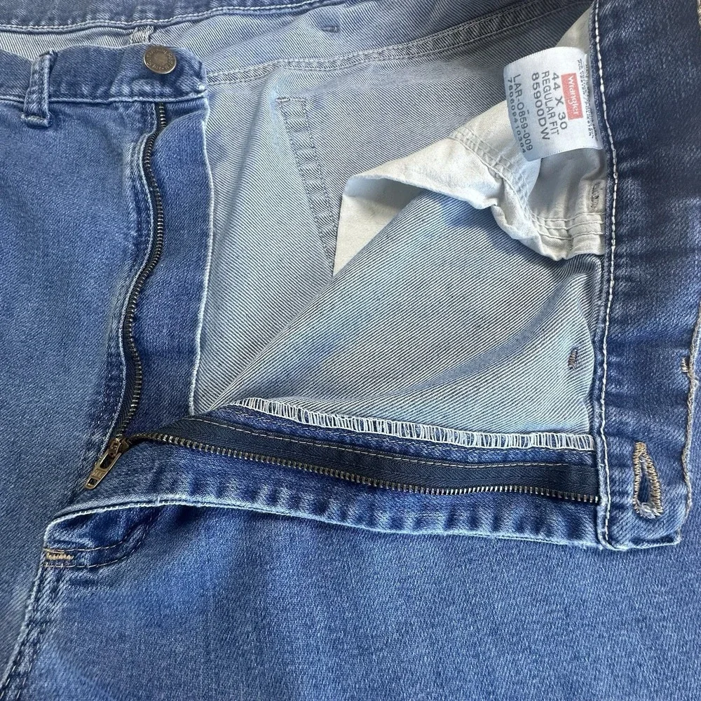Wrangler Jeans Regular Fit Mens Size‎ 44x30 Blue Denim Straight Leg Msre 42x28